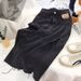 Women's High-Waisted Denim Midi Skirt Slimming A-Line Side Slit Irregular Bodycon Mid-Length Trendy Summer Skirt_ecoleips.com