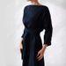 Women's Clothing New Cotton And Linen Long Skirt Long Sleeve One Shoulder Tie Dress_ecoleips.com