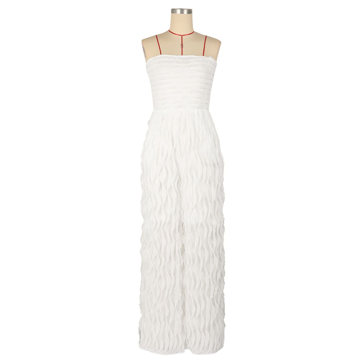 K Women's Jumpsuit High Waist Sexy Strapless Sleeveless Wide Leg Casual Vacation Party_ecoleips.com