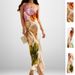 2026 Spring New Women's Clothing European And American Cross-Border Elegant Single-Shoulder Strap Printed Long Dress_ecoleips.com
