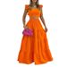 2026 New Spring Women's Clothing European And American Outfit Sexy Strap Dress With Large Hem Fashion Casual Set_ecoleips.com