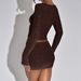 Diyun European American Y2K Sexy Long Sleeve T-Shirt And Skirt Two-Piece Set Women's Clothing 2025 Autumn Winter_ecoleips.com