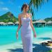 Women's Clothing New Sexy Slim Suspender Printed Backless Dress_ecoleips.com