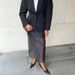 Talenza Mesh Patchwork Skirt Women's See Through Double-Layer Design High Waist Skirt Female Fashion Casual Slit Long Skirt 2025_ecoleips.com