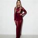 Elegant Solid Color Patchwork Pleated Dress Stylish round Neck Long Sleeve Slim Fit Bodycon Skirt Slightly Sheer New Autumn 2024 Style for Women_ecoleips.com