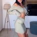 Sexy Fashion Pure Desire Style Strapless Long Sleeve Crop Top Bodycon Hip Wrap Two Piece Dress Set For Women_ecoleips.com
