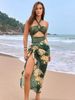 Women's Clothing New Style Strap One Piece Swimsuit Women's Two Piece Swimsuit One Piece Neck Swimsuit_ecoleips.com