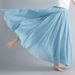 K Artistic Plus Size Half Skirt With Elastic Waistband A-line Skirt, Long Style, Solid Color, Ethnic Style, Big Swing Skirt_ecoleips.com