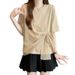 Women's Clothing Fat Mm Summer New Round Neck Gauze Splicing Short Sleeved T Shirt Look Thin And Age Reducing Casual Tops_ecoleips.com