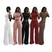 High Elasticity Slimming Wide Leg Pants Set High Waisted Twisted Two Piece Set Solid Color European And American Style Summer Wear For Women D10129_ecoleips.com