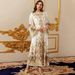 Women's Clothing Wear Dubai Robe Elegant Dress Ladies Satin Print Dress Long Skirt_ecoleips.com