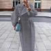 Autumn And Winter New Retro Lantern Sleeves Large Lapel Woolen Long Coat_ecoleips.com