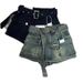 High-waisted A-word Denim Shorts Spice Girls Skinny High-waisted Hip-lifting Tights Hot Pants 3356_ecoleips.com