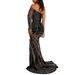 new sexy one-shoulder see-through rhinestone high slit dress nightclub party style_ecoleips.com