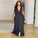 Sexy Off-the-shoulder Temperament Ruffle Edge High Waist Exposed Umbilical Suspender Large Size Dress_ecoleips.com