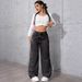 Women's Wide Leg Jeans Loose Slimming Denim American Style Floor Length Washed Effect for Spring Autumn Collection_ecoleips.com