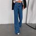 Best Selling Street Style JEANS Straight Leg Loose Versatile Wide Leg Long Jeans Washed Denim Jeans_ecoleips.com