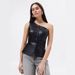 Women’s Sexy Off-Shoulder PU Leather Vest – Single-Breasted & Stylish (Black, S-L)_ecoleips.com