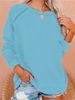 Women's Clothing Loose Large Size Round Neck Splicing Women's Long Sleeve_ecoleips.com