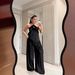 Summer Women's Lace Patchwork Trouser Set Irregular Hem Backless Design Pure And Delicate Cross Border Style Beautiful Suspender_ecoleips.com