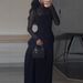 Women Elegant Sexy High Neck Sheer Mesh Paneled Long Dress New Arrival 2024 Fashion Casual Party Evening Cocktail Dress For Ladies_ecoleips.com