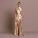 YJ23556 Women's Temperament Stand Collar Long Dress European American Style Halter Neck Sleeveless Slit Slim Fit Summer New_ecoleips.com