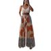 2025 New European And American Summer Printed Fashion Vacation Wide Leg Pants High Waist Lace-up Rubber Casual Pants_ecoleips.com