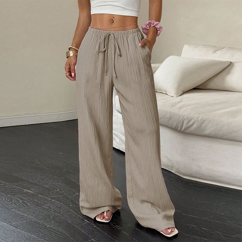 Women's Straight Leg Trousers - Classic Casual Pants In Solid Colors For Everyday Wear_ecoleips.com