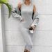 Women's Knit Dress & Vest Two-Piece Set – Stylish & Comfortable Long Sleeve Outfit For Spring, Fall & Winter – Casual Elegance In Solid Gray_ecoleips.com