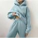 Cozy Fleece-Lined Women's Tracksuit Set - Winter Warm Hoodie & Jogger Pants, Oversized Fit (S-3XL, Grey/Khaki/Black/More)_ecoleips.com
