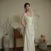 French Style Satin Light Strapless Wedding Dress Empress Dowager High End White Forest Going out Reception Dress for Women_ecoleips.com
