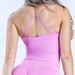 Vision Twist Front Longline Top Backless Gym Tank Top Women Padded Yoga Vest Workout Fitness High Elastic Running Sports Tops_ecoleips.com