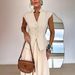 Fashionable Elegant Women's Two Piece Set Chiffon Dress And Vest Top_ecoleips.com
