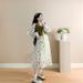 Spring New Korean Fashion Printed Embroidered Vest Two-Piece Maternity Dress_ecoleips.com