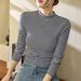2025 #Selection Of Good Products # Pure Cotton T-Shirt Women's Long Sleeved Western-Style Striped Base Shirt 2025 Autumn And_ecoleips.com