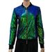 K New Women's Top Fashionable Gold Sequin Personalized Short Zipper Jacket For Women_ecoleips.com