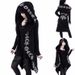 Gothic Moon Print Longline Hooded Cardigan – Punk Streetwear Oversized Sweater For Women (Fall Collection)_ecoleips.com