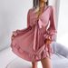 Real Shot Of 2026 Spring/Summer European And American Casual Lace-up Waist-cinching Ruffled Hem Maxi Dress_ecoleips.com