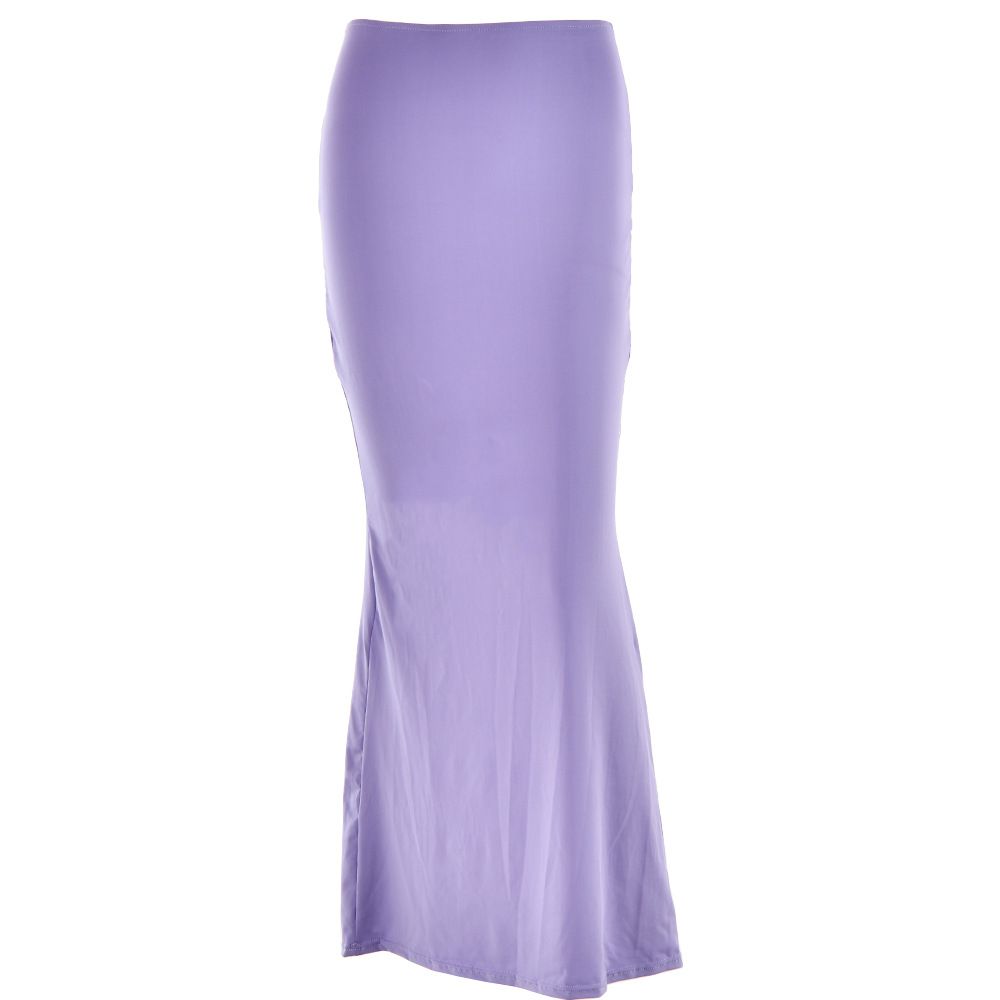 Verve 2025 Summer Hot Sale New Sexy Trendy Versatile Slim Fit Solid Color Bodycon Long Skirt For Women_ecoleips.com