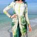 Conservative Long Sleeve One Piece Swimsuit Women's Vacation Style Gradient Color Swimwear High Elasticity Quick Dry_ecoleips.com
