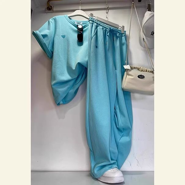 Women's Clothing Drawstring Straight Pants Fashionable Wide Leg Trousers Spring And Summer New Elastic High Waist Casual Pants_ecoleips.com