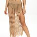 Sexy Hollow Knit Dress European And American Style See Through Slit Tassel Mini Skirt Beach Cover Up Vacation Dress_ecoleips.com