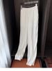 K Lazy And Relaxing Wide Leg Pants, High End White Pants, Women's Thin, Elastic Waist, Casual Pants_ecoleips.com