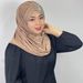 Muslim Accessories"Luxury Brushed Hijab Scarf With Ethnic Sequins – Pleated Turban-Style Headwrap For Women, Soft & Stylish"_ecoleips.com