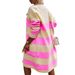 Women's Clothing Cardigan Loose Contrast Color Long Cardigan Knitted Sweater Cross Border Sweater_ecoleips.com