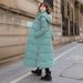 K New Women's Cotton Coat, Super Long, Over-the-knee, Thickened, Fashionable, Loose Cotton Jacket; Versatile Cotton Coat; Cotton-ded Jacket. No Bag_ecoleips.com