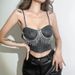 European American Style 2023 Spring-summer New Women's Clothing, Strapless Off-shoulder With Rhinestones And Tassels,_ecoleips.com