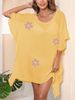 Women's Flowy Cover-Up Dress With Ruffled Hem – Minimalist Beach Tunic For Swimwear & Summer Outfits_ecoleips.com