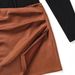 2-piece Autumn Women's Solid Color High-neck Long-sleeve T-shirt And Pleated Short Skirt Casual Two-piece Set, Suitable_ecoleips.com