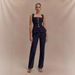 Women's Button Down High Waisted Denim Pants Set High Waist Slim Fit Spring Autumn Clothing_ecoleips.com